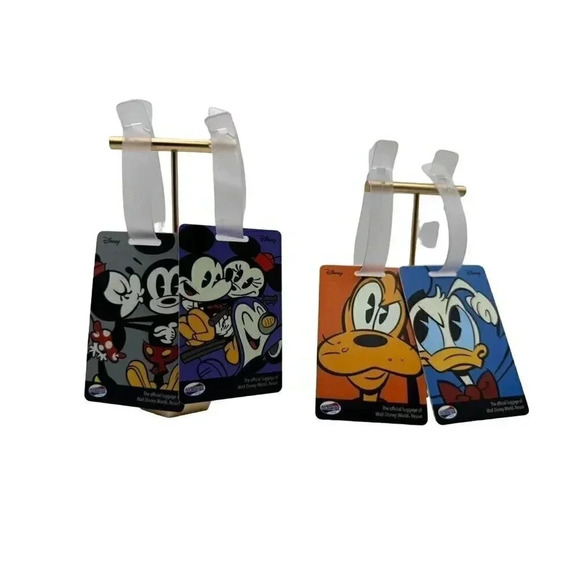Walt Disney World / American Tourister Luggage Tags Set of 4: Minnie, Mickey, Do - Picture 3 of 3